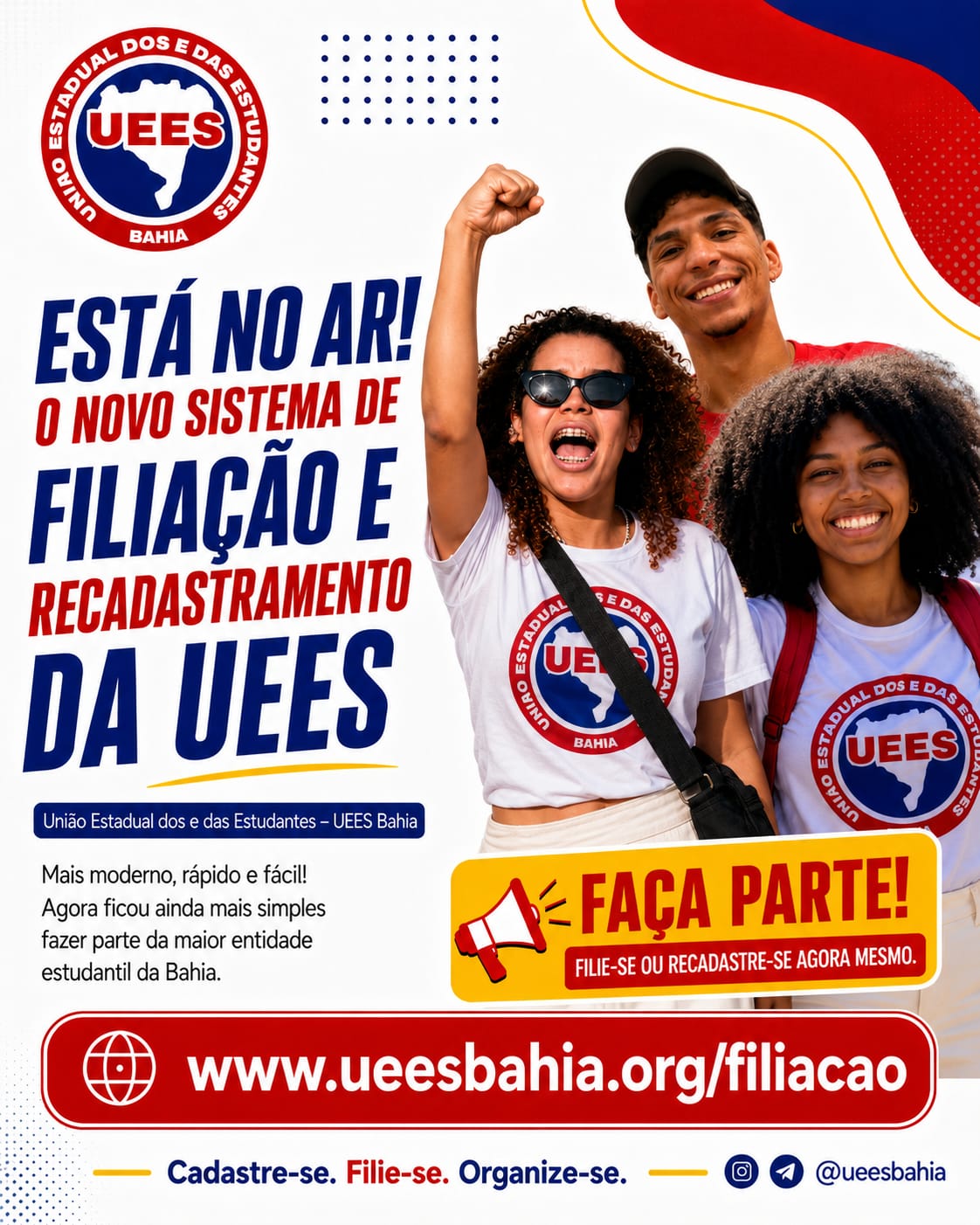 Sistema de filiação e recadastramento da UEES Bahia